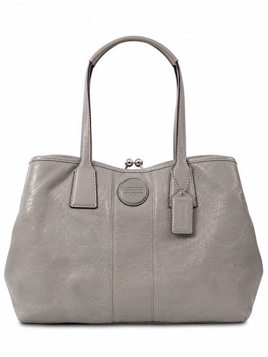 Coach Handbags - HOST PICK Authentic Coach Signature Stitch Carryall Purse Bag Gray Quiet Luxury
